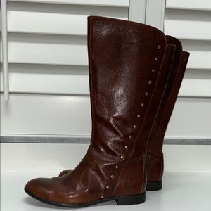 Born Dark Brown Studded Heeled Boots size 6